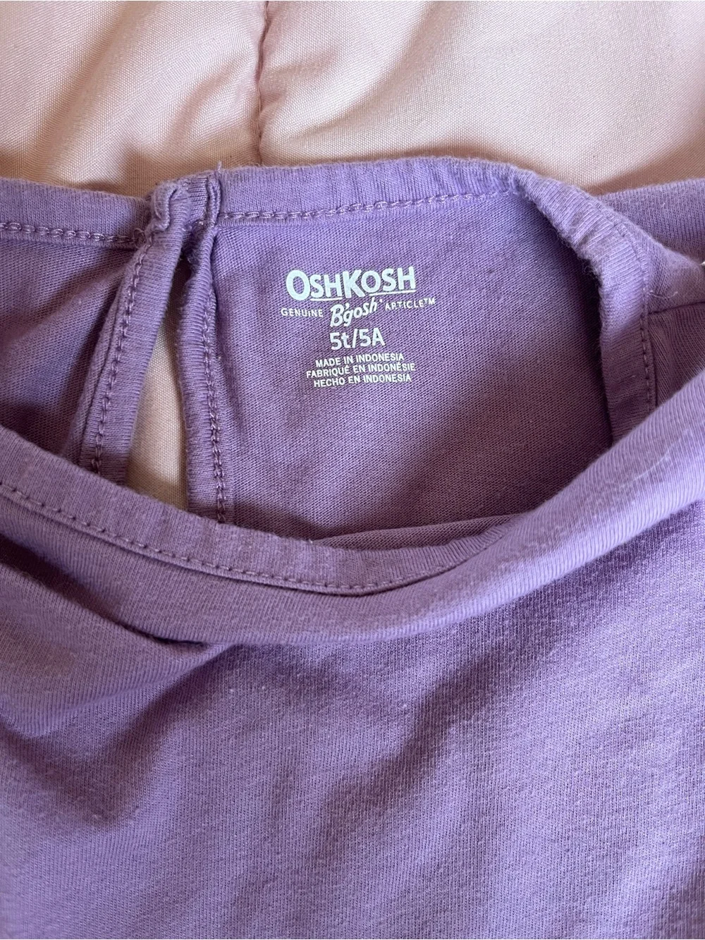 OshKosh B'gosh Lavender Lace-Hem Short Sleeve Tunic